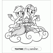 MY LITTLE PONY Carry Coloring Book Set ระบายสีและคำศัพท์แสนสนุก ENJOY!  + สีไม้
